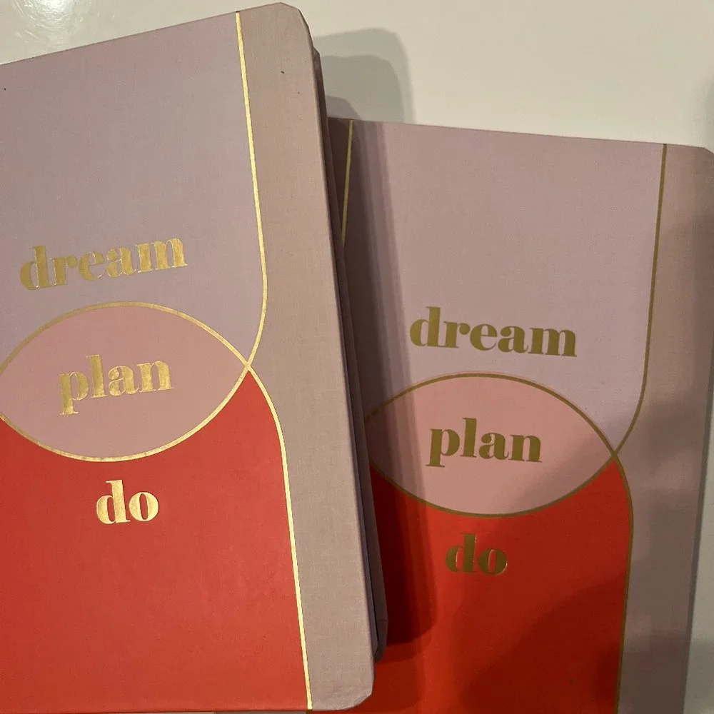 TWO Hardcover Writing Journals (dream plan do) -‎ Set of TWO - New